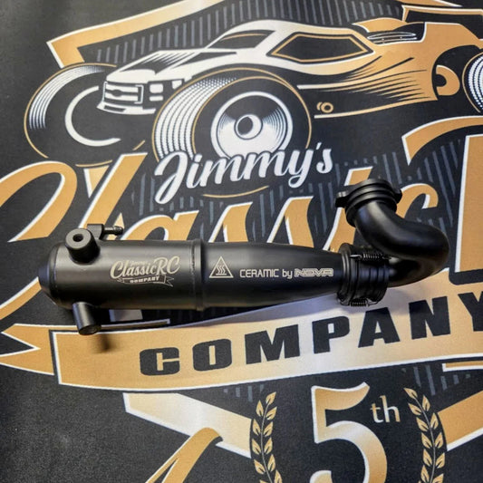 CLASSIC RC Classic Stadium Truck Exhaust - 2wd Rear Exhaust CERAMIC BLACK