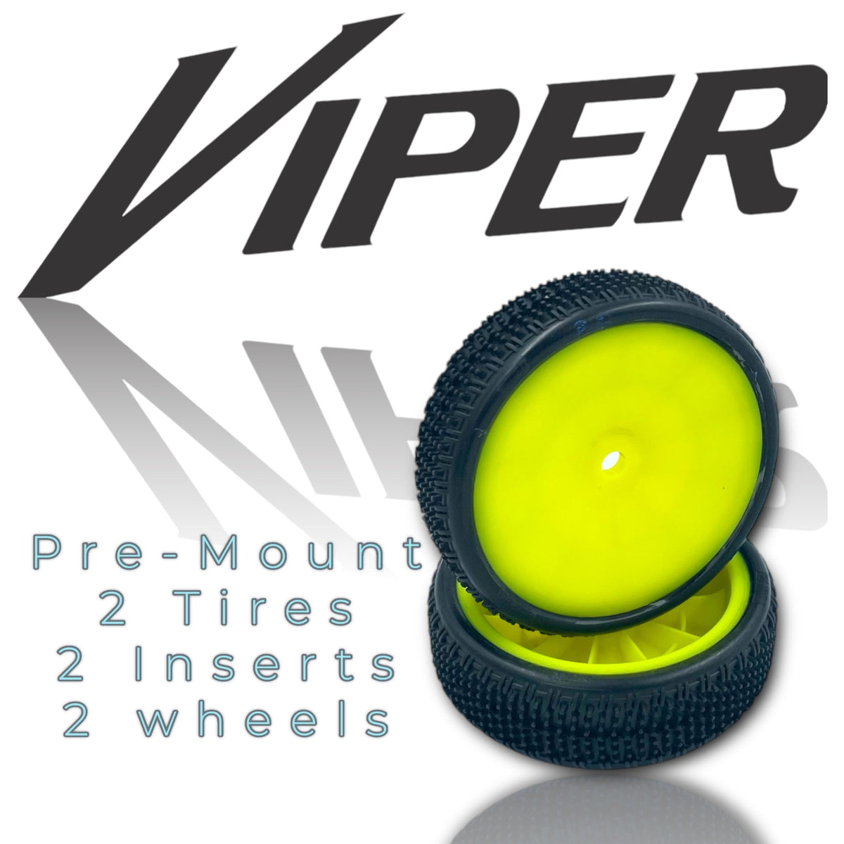 Pro Motion PMRC Viper LP 2wd Slim Front Carpet Tire Pre-Mount Yellow