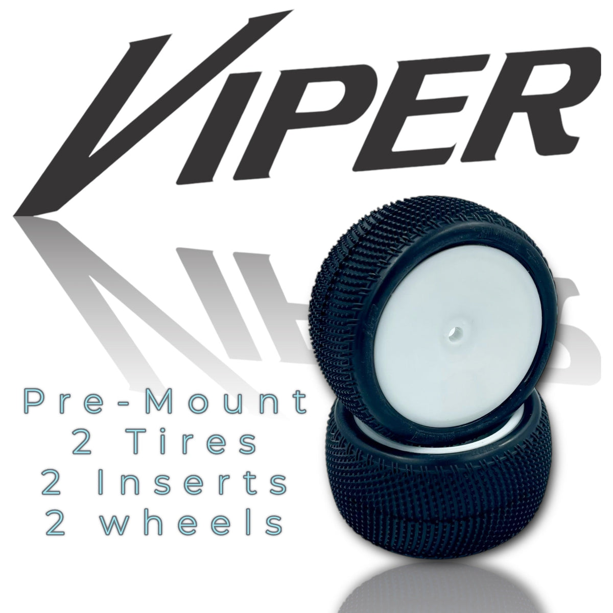 Pro Motion PMRC Viper LP 2.2'' Rear Carpet Tire Pre-Mount White