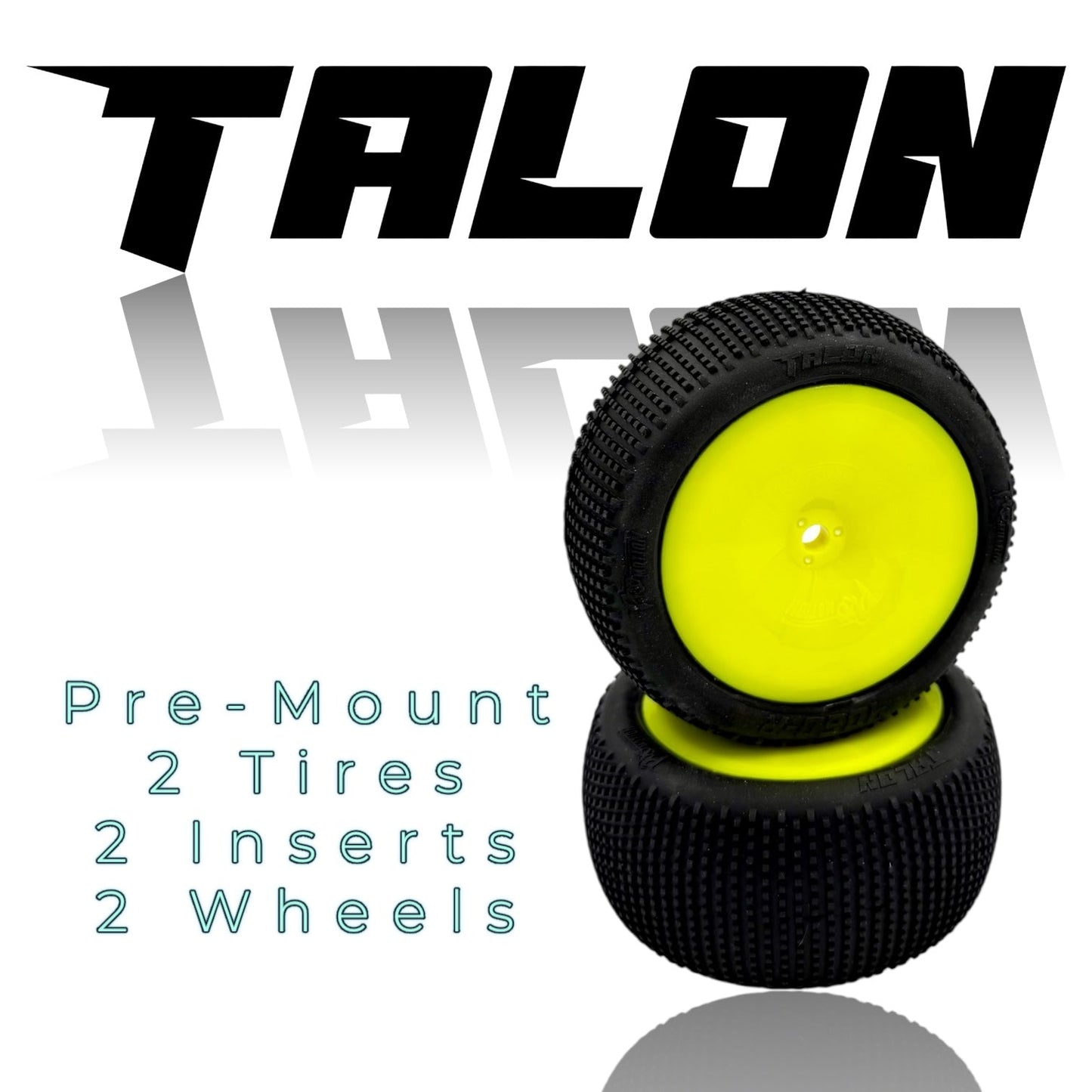 Talon 2wd 2.2'' Rear Tires Pre-Mount Yellow