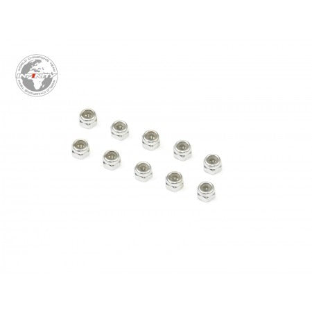 INFINITY M2.5 NYLON NUT (Silver/10pcs)