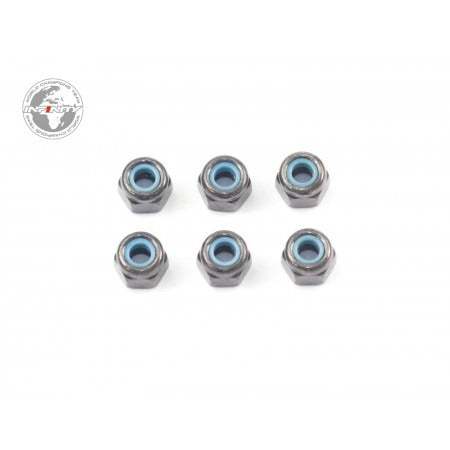 INFINITY M3 FLANGED NYLON NUT (Black/8pcs)