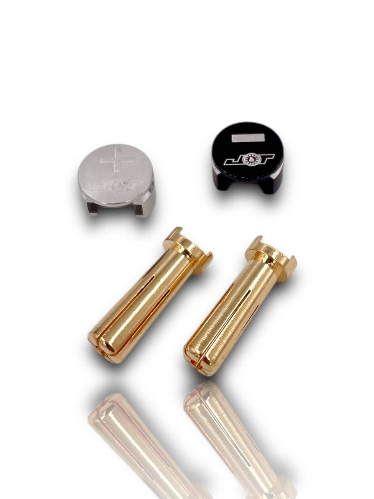 J&T Low Profile 5mm Bullet Plug "EZ Grips" - Faster RC HobbiesAluminum Option PartsJ&T Bearing CoFaster RC HobbiesJT12047