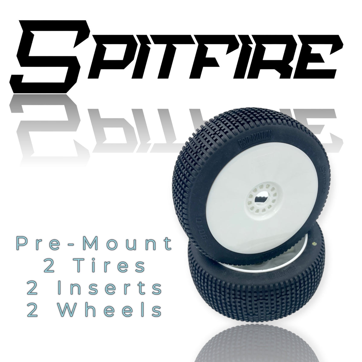Spitfire 8th Scale Buggy Pre-Mount White - Faster RC HobbiestiresPro-Motion TiresFaster RC Hobbies9010-SS-W