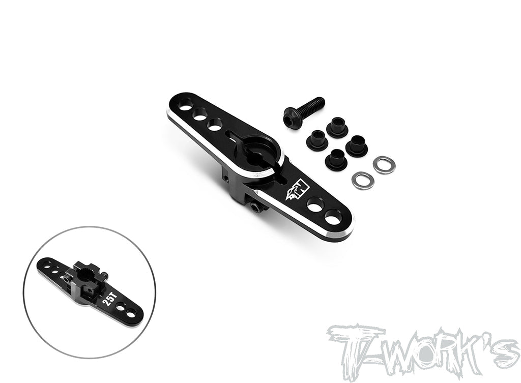 T-Works 7075-T6 Alum. Clamping 25T Throttle Servo Horn +1.5mm - Faster RC HobbiesFaster RC HobbiesFaster RC HobbiesTA-147H-25T