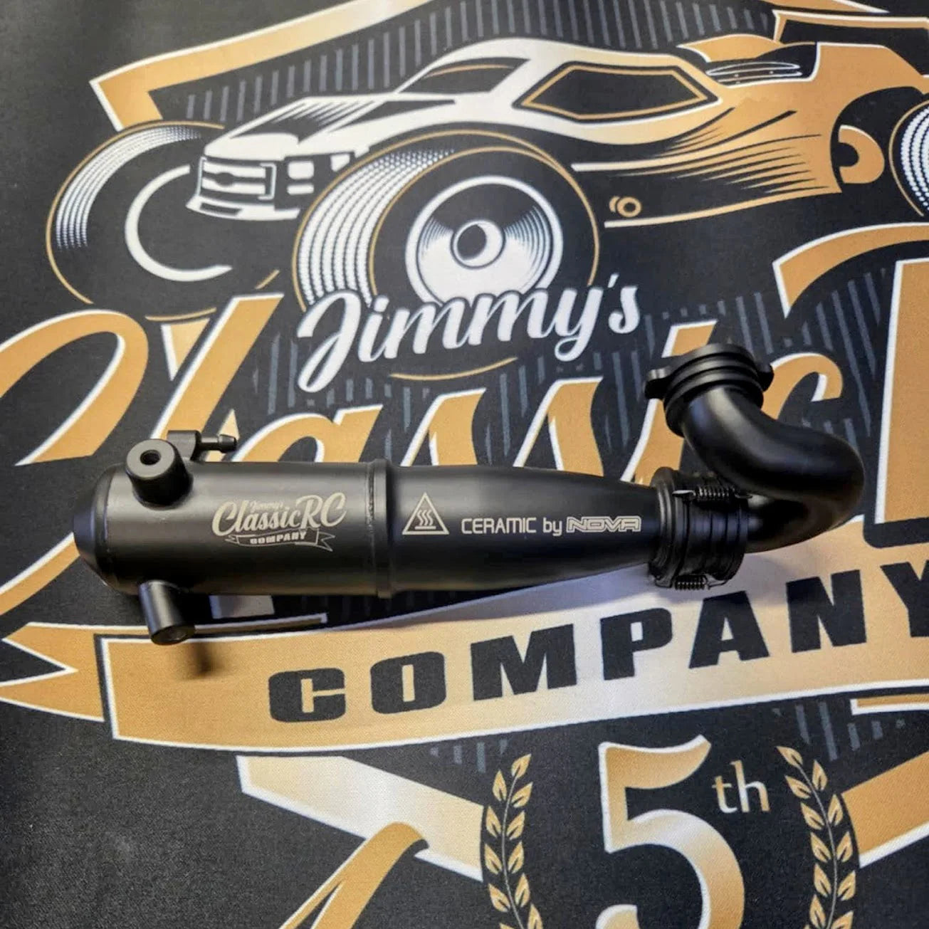 CLASSIC RC Classic Stadium Truck Exhaust - 2wd Rear Exhaust CERAMIC BLACK