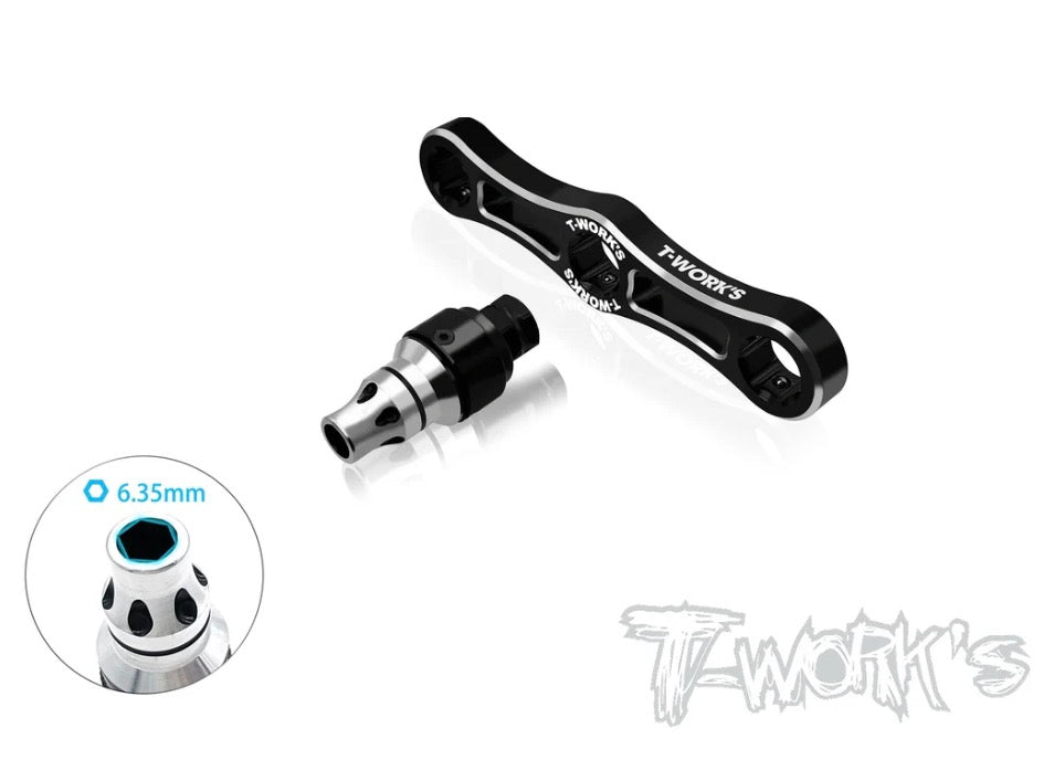 T-Works Multi-Purpose Wrench With 6.35mm Hex Driver Power Tool Holder Adapter
