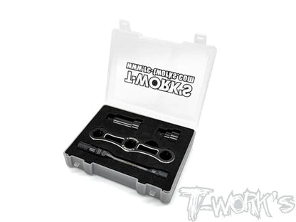 T-Works Multi-Purpose Wrench With 6.35mm Hex Driver Power Tool Holder Adapter