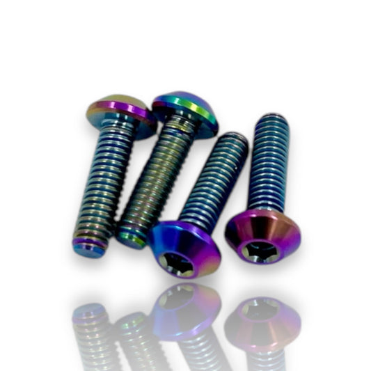 Flat Top Titanium Button Head Screw Packs (4pcs)