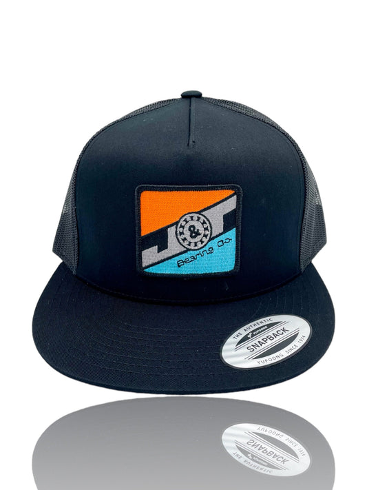 J&T Bearing Co Black Squared Patch Hat