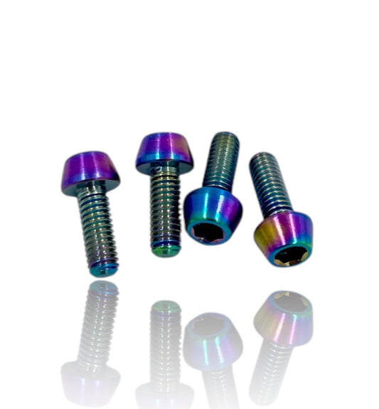Flat Top Titanium Socket Head Screw Packs (4pcs)