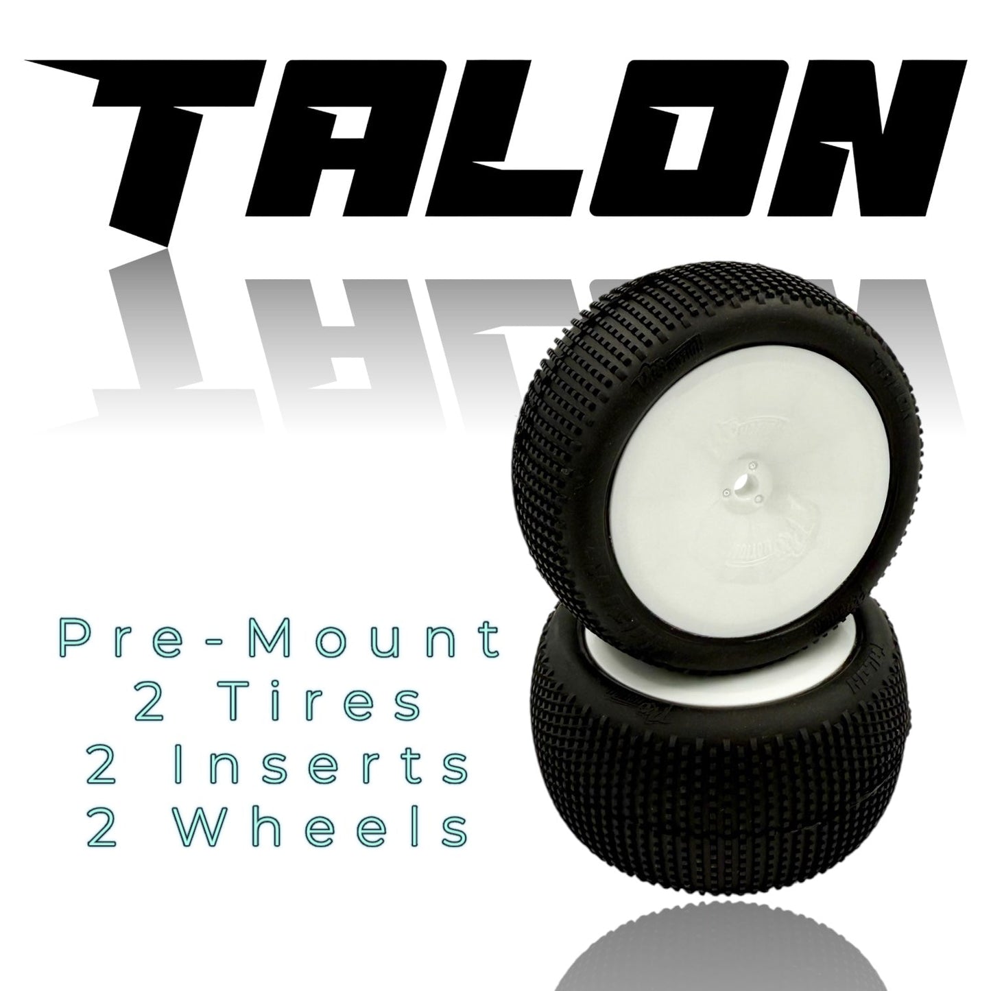 Talon 2wd 2.2'' Rear Tires Pre-Mount White