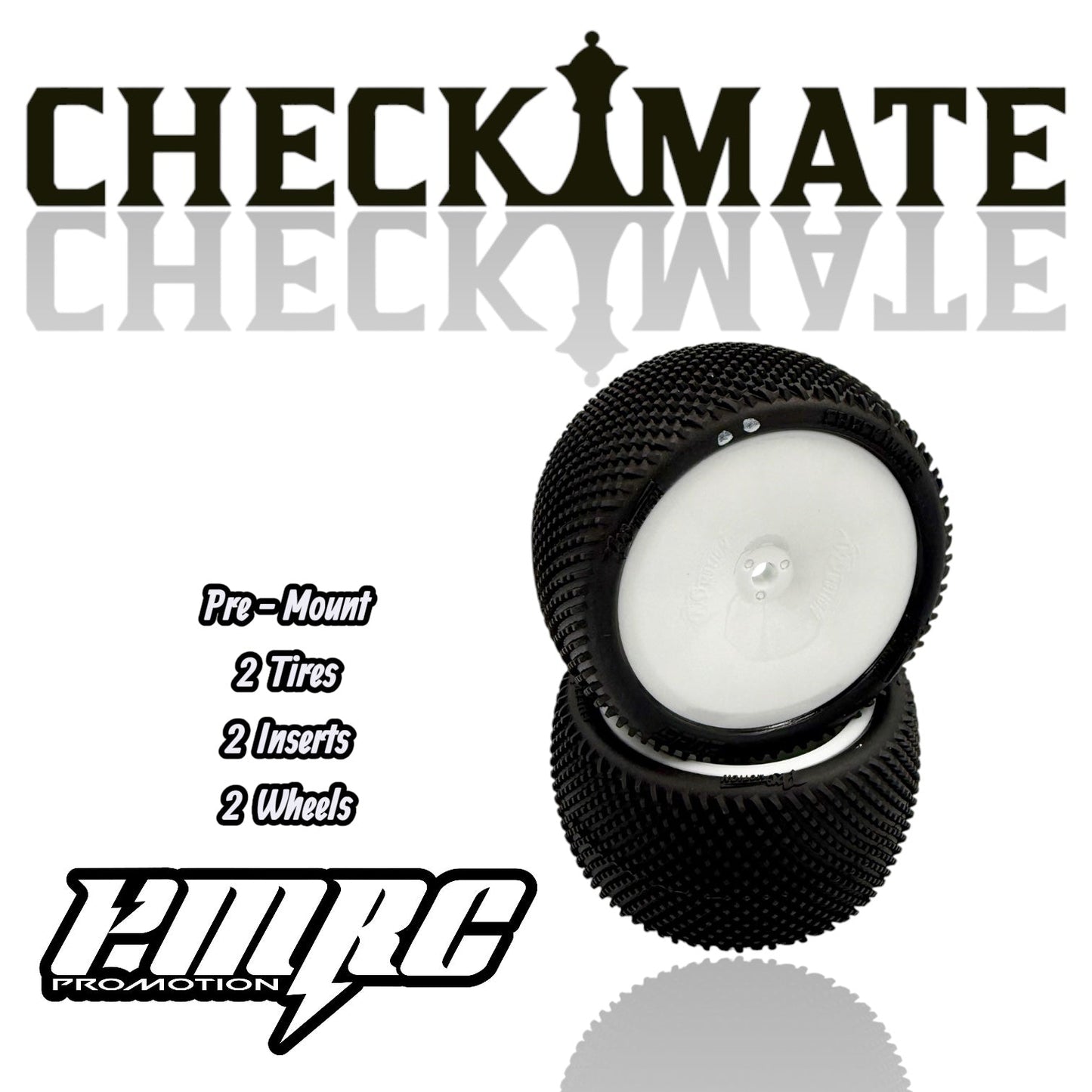 Checkmate LP 2.2'' Rear Carpet Tire Pre-Mount White