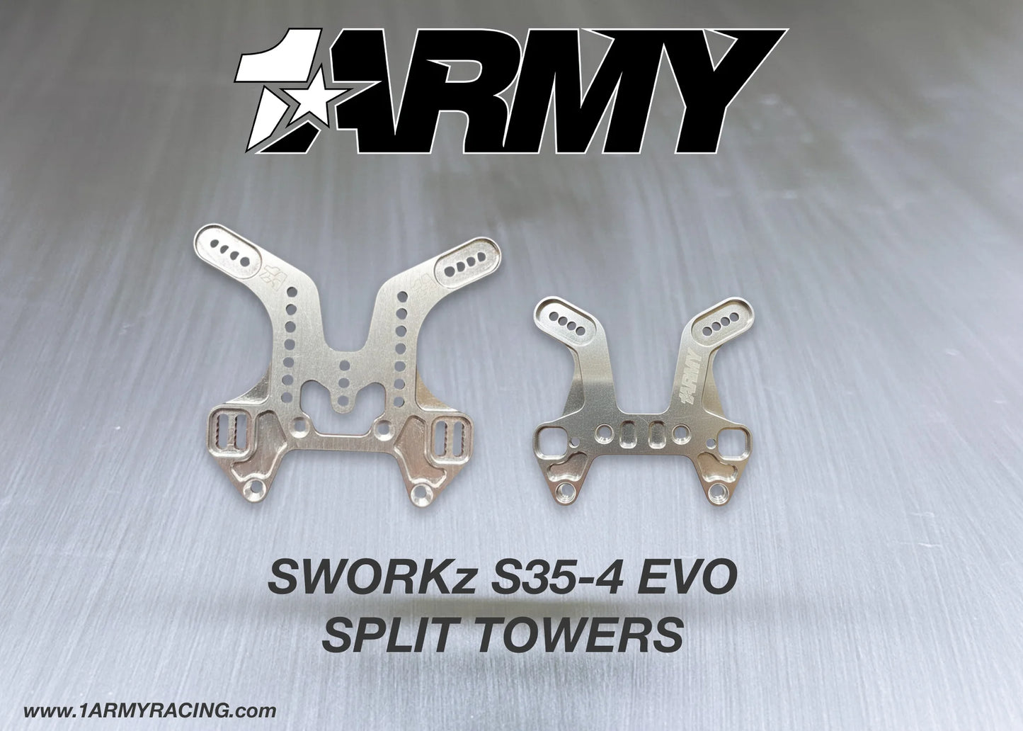 1ARMY Split REAR Shock Tower for the SWORKz S35-4 EVO