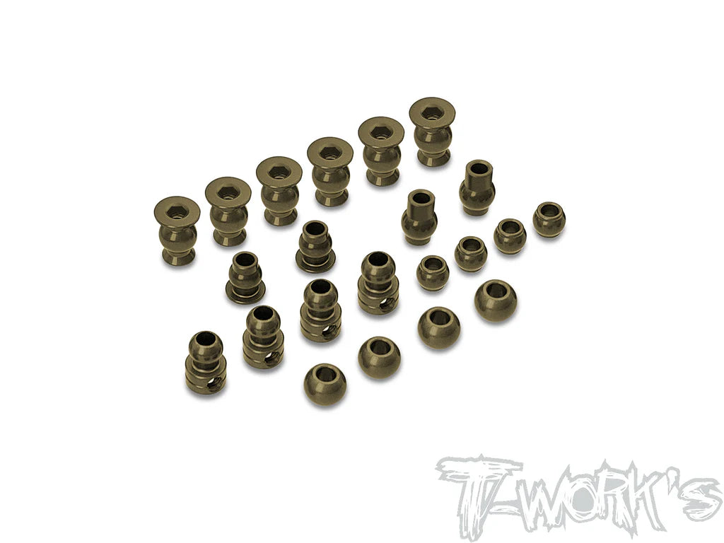 T-Works TO-346-C 7075-T6 Hard Coated Alum. Ball Set ( For Infinity IFB8 ) 22pcs.