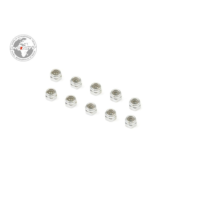 INFINITY M2.5 NYLON NUT (Silver/10pcs)