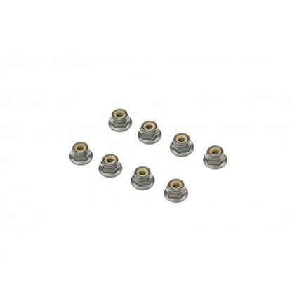 INFINITY M4 FLANGED NYLON NUT (Black/8pcs)