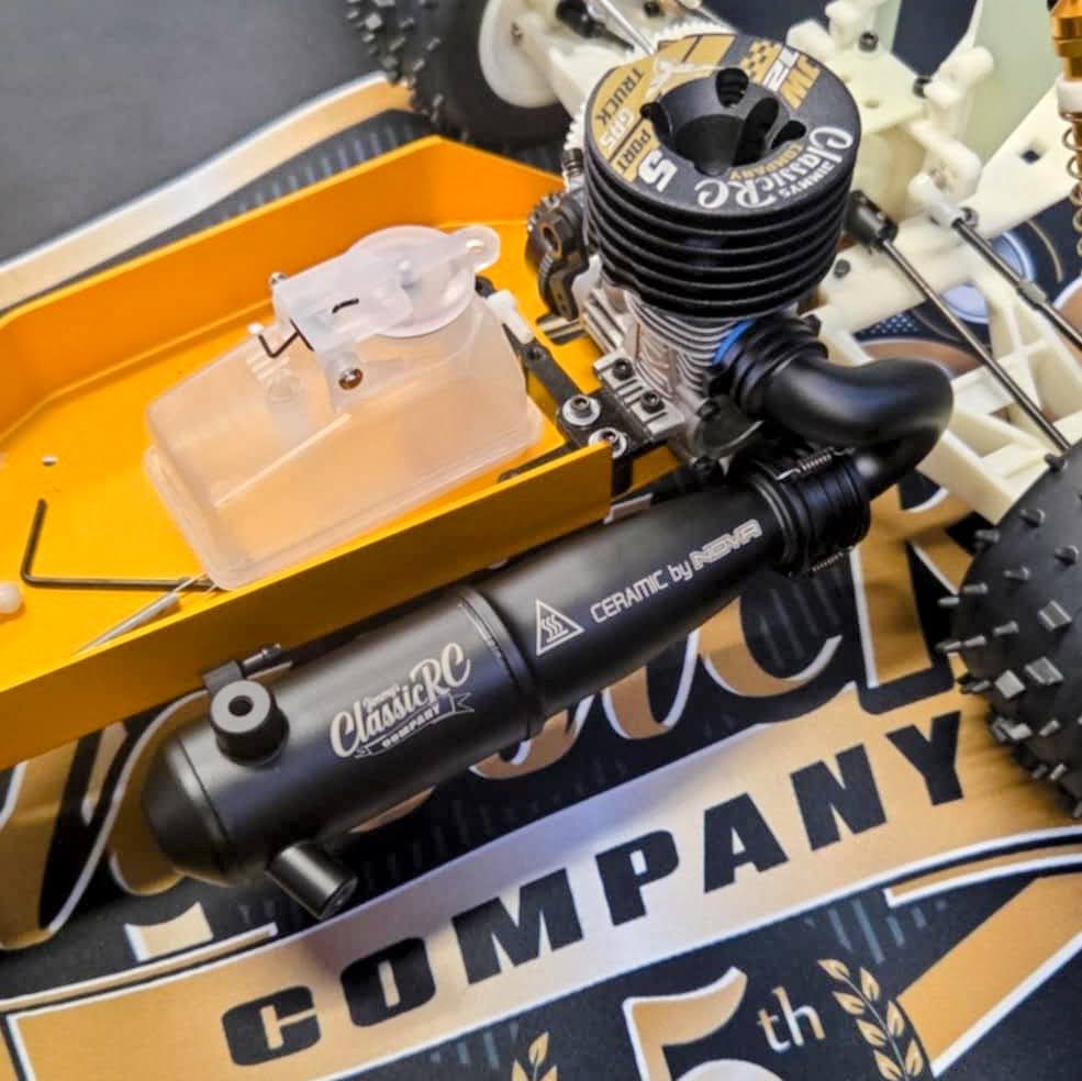 JW12 5-Port .12 Engine + Classic Tuned Pipe Combo - 1/10 Stadium Truck