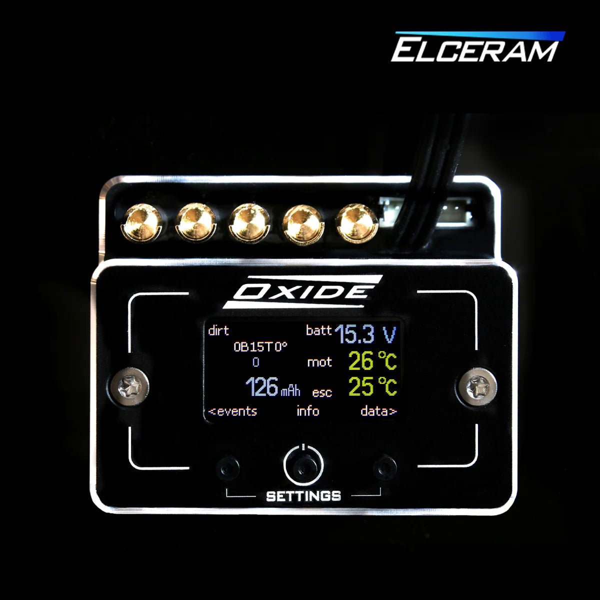 Elceram Oxide 1/8 Offroad 200A Brushless ESC with LCD Display - Faster RC HobbiesSmokem RacingFaster RC Hobbies