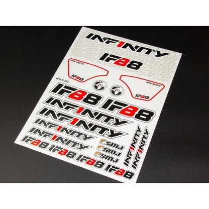 INFINITY IFB8 DECAL SHEET (WHITE) - Faster RC HobbiesFaster RC HobbiesFaster RC HobbiesM147WT