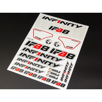 INFINITY IFB8 DECAL SHEET (WHITE) - Faster RC HobbiesFaster RC HobbiesFaster RC HobbiesM147WT