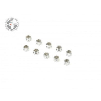 INFINITY M2.5 NYLON NUT (Silver/10pcs) - Faster RC HobbiesInfinityFaster RC HobbiesB072501