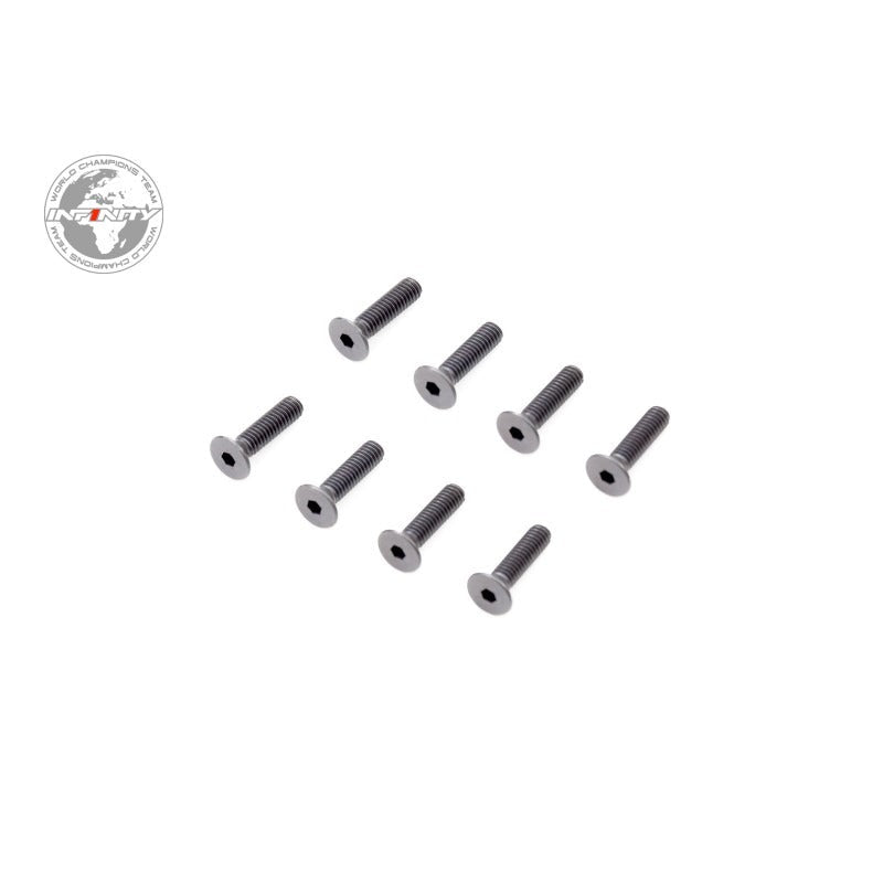INFINITY M2.5x10mm FLAT HEAD SCREW (8pcs) - Faster RC HobbiesInfinityFaster RC HobbiesB022510