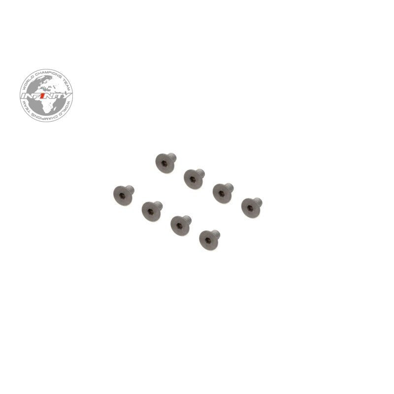 INFINITY M2.5x4mm FLAT HEAD SCREW (8pcs) - Faster RC HobbiesInfinityFaster RC HobbiesB022504