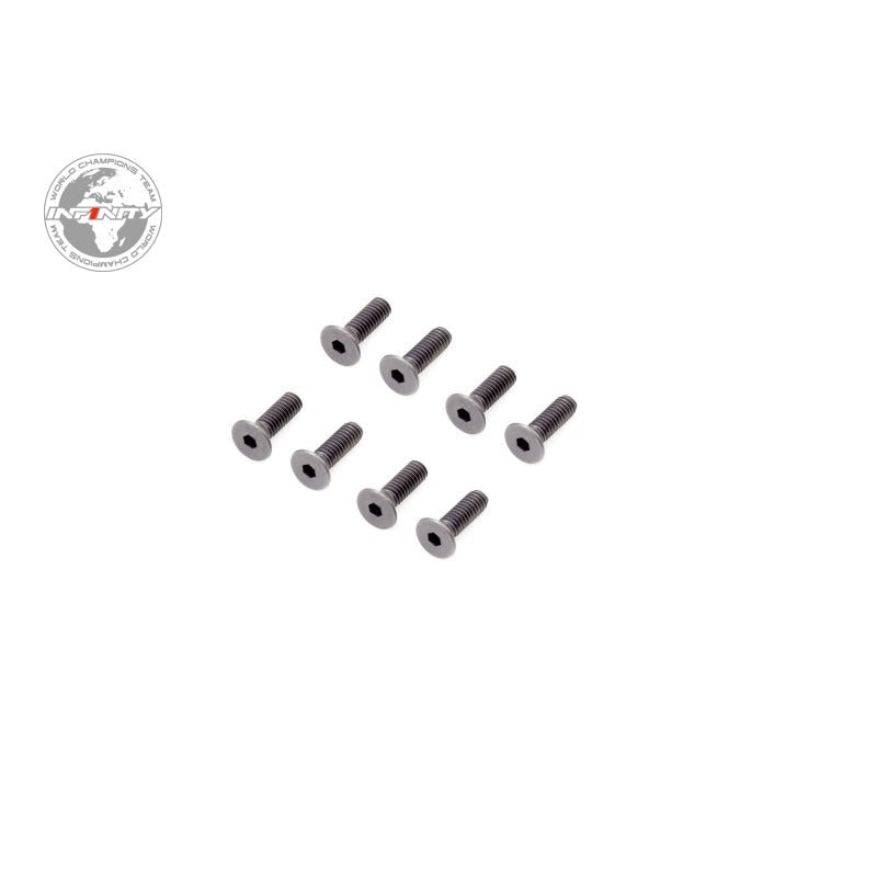INFINITY M2.5x8mm FLAT HEAD SCREW (8pcs) - Faster RC HobbiesInfinityFaster RC HobbiesB022508