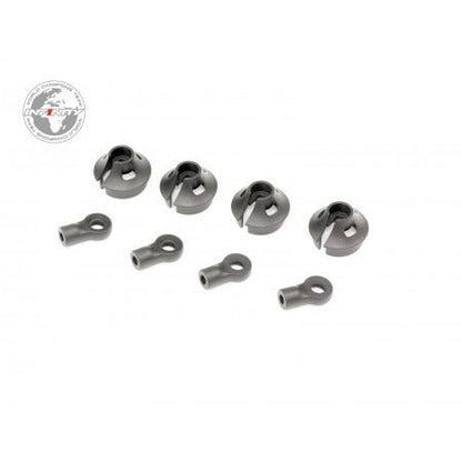 INFINITY SHOCK BALL END & SPRING RETAINER (4pcs) - Faster RC HobbiesInfinityFaster RC HobbiesM128