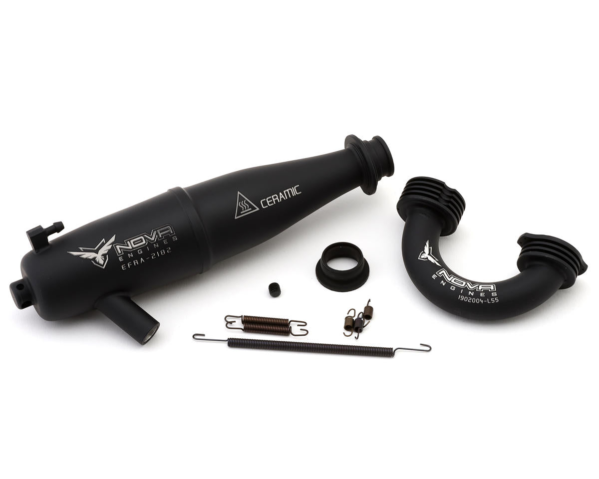 Nova Engines BLACK 2182 Off-Road Pipe and 55mm Manifold Combo