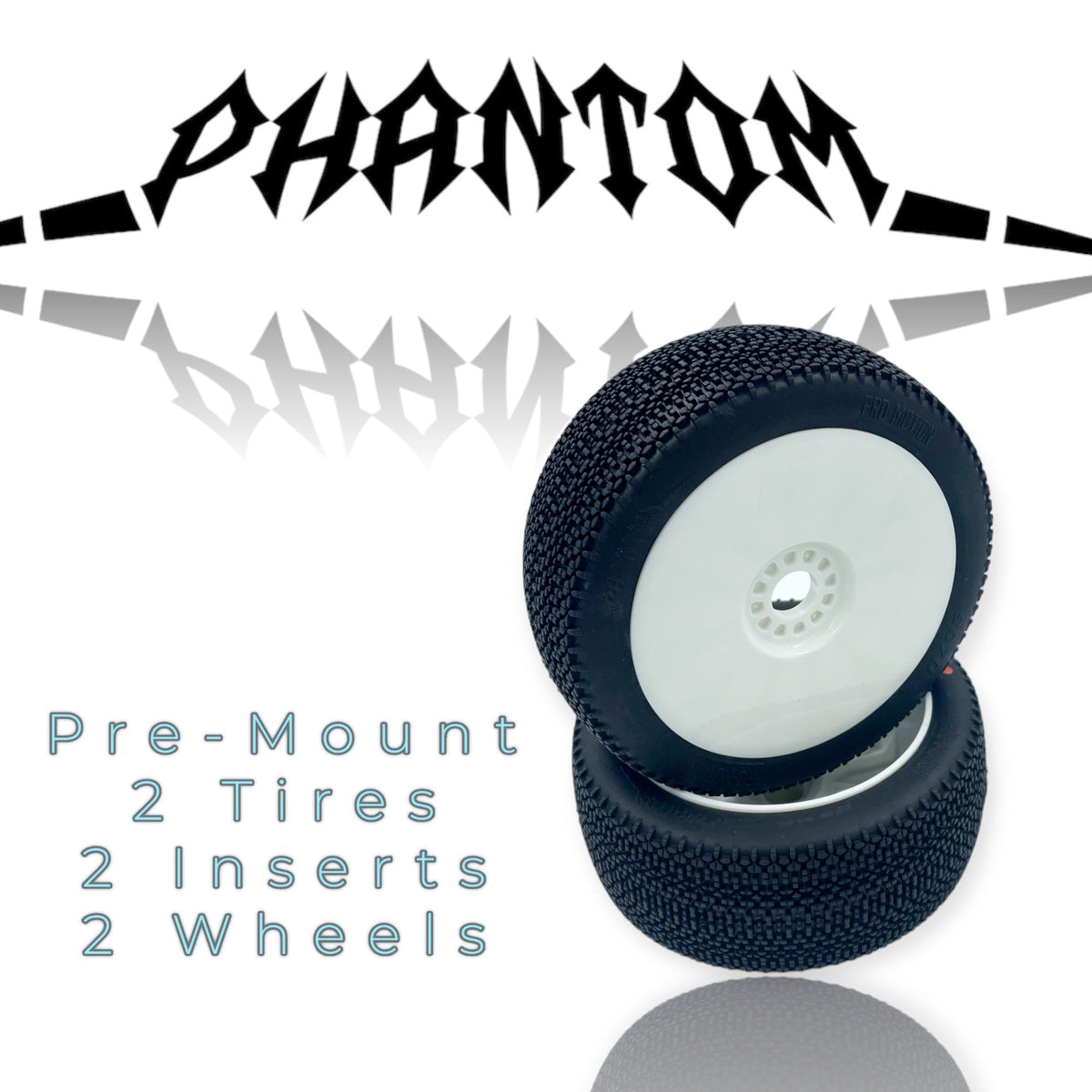 Phantom 8th Scale Buggy Pre-Mount White - Faster RC HobbiestiresPro-Motion TiresFaster RC Hobbies9070-SS-W