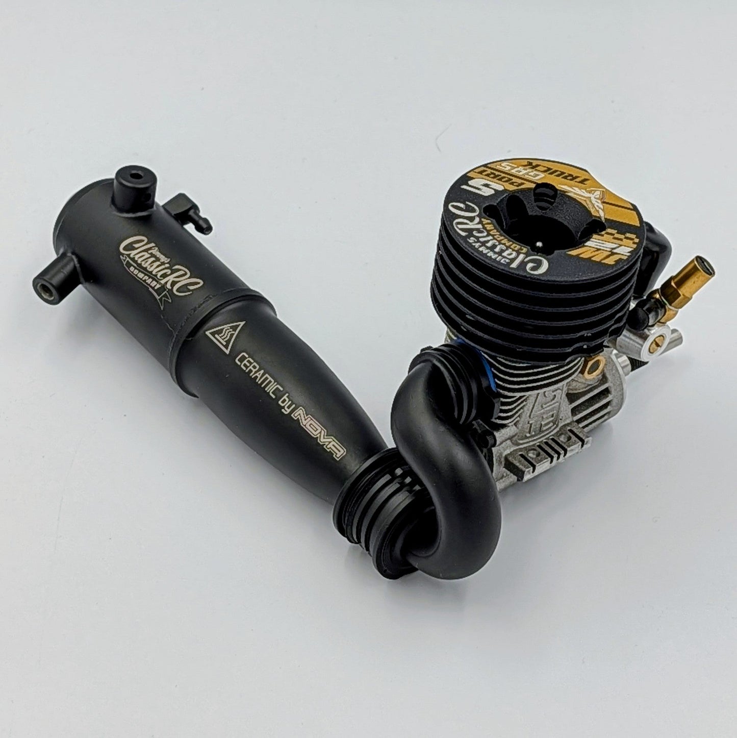 JW12 5-Port .12 Engine + Classic Tuned Pipe Combo - 1/10 Stadium Truck