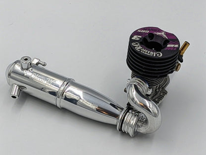 JW12 3-Port .12 Engine + Classic Tuned Pipe Combo - 1/10 Stadium Truck