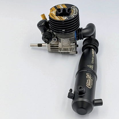 JW12 5-Port .12 Engine + Classic Tuned Pipe Combo - 1/10 Stadium Truck