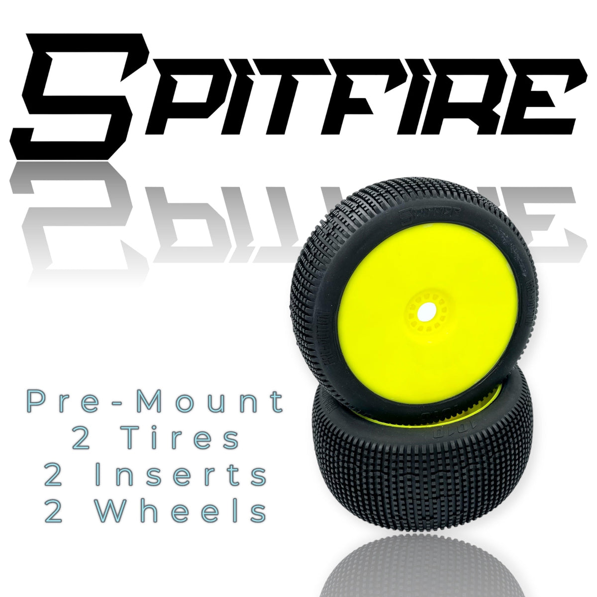 Spitfire 8th Scale Truggy Pre-Mount Yellow - Faster RC HobbiestiresPro-Motion TiresFaster RC Hobbies1010-SS-Y