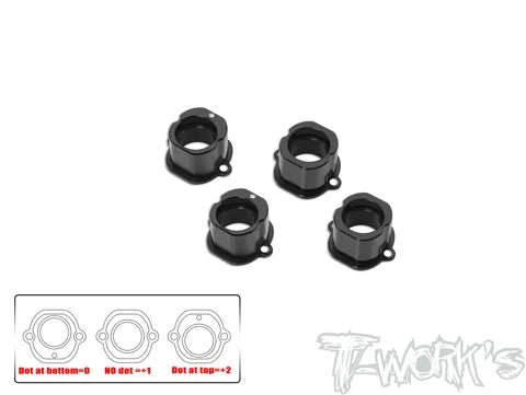T-Works 7075-T6 Alum. Pinion Height Insert Set ( For Team Associated RC8 B4.2/T4.2/B4.2E/T4.2E)Each 2pcs. - Faster RC HobbiesFaster RC HobbiesFaster RC HobbiesTO-325-L