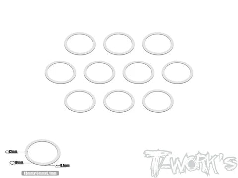 T-Works 8mmx0.2mm Diff Shims (30pcs.) - Faster RC HobbiesT-WorksFaster RC HobbiesTA-098-8