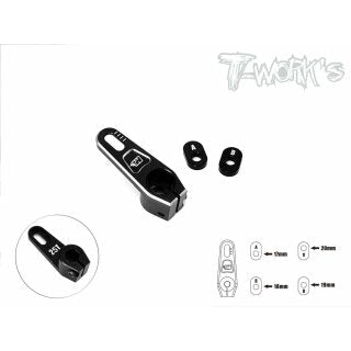 T-Works Adjustable 7075-T6 Alum. Clamping 25T Servo Horn +15mm Ver.2 - Faster RC HobbiesT-WorksFaster RC HobbiesTA-141-25-v2