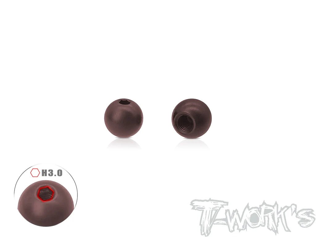 T-Works Steel 12mm Pivot Ball ( For Infinity IFB8 ) 2pcs - Faster RC HobbiesFaster RC HobbiesFaster RC HobbiesTO-346-B