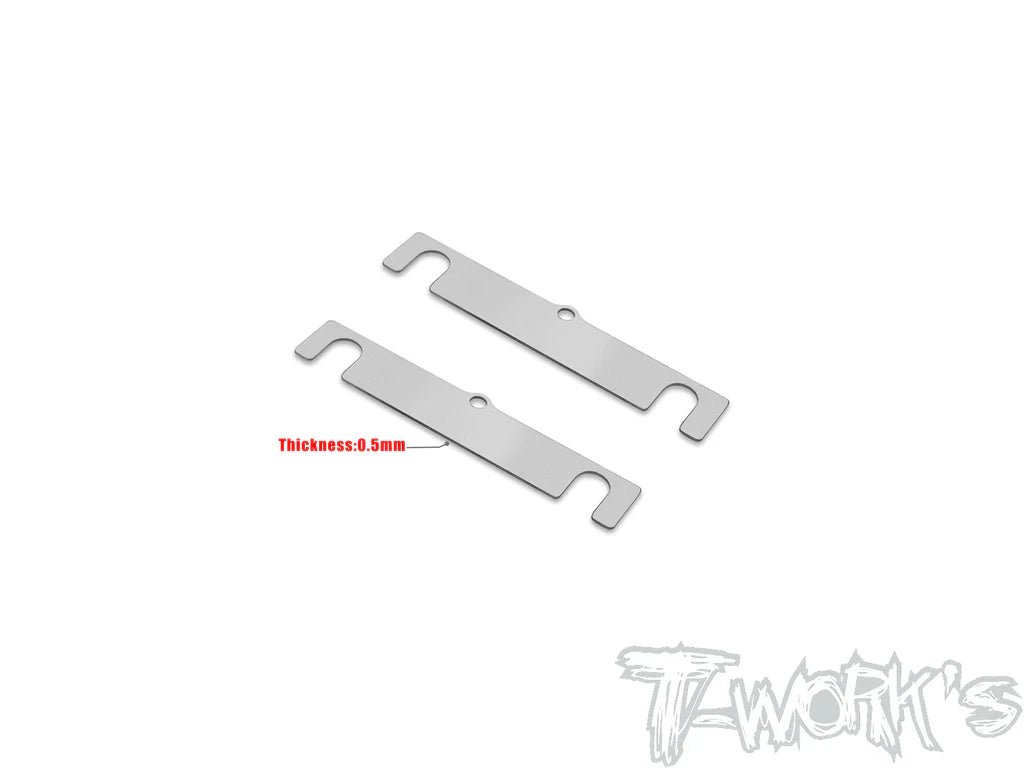 T-Works TO-346-E Stainless Steel C/D Block Spacer 0.5/ 1mm ( For Infinity IFB8 ) 2pcs. - Faster RC HobbiesT-WorksFaster RC HobbiesTO-346-E-0.5