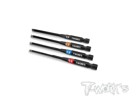 T-Works V2 Power Tool Hex Tips set （1.5, 2.0, 2.5, 3mm) - Faster RC HobbiesT-WorksFaster RC HobbiesTT-079-V2