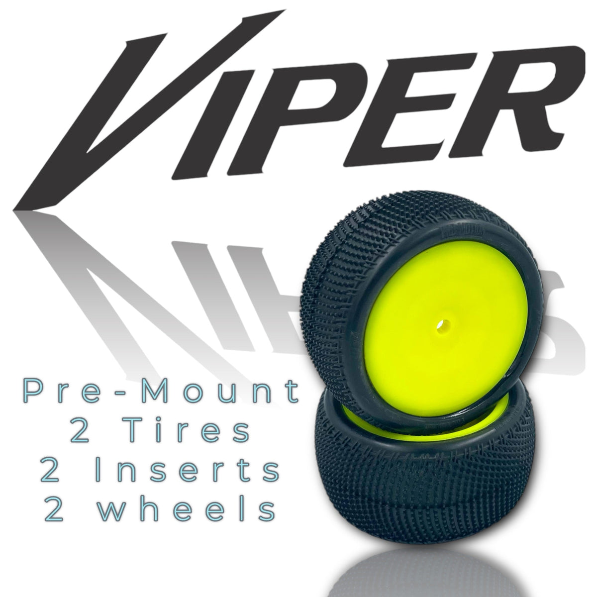 Viper LP 2.2'' Rear Carpet Tire Pre-Mount Yellow - Faster RC HobbiestiresPro-Motion TiresFaster RC Hobbies3090-C3-Y